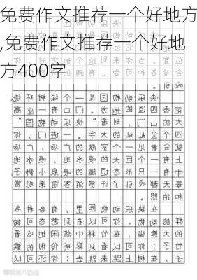 免费作文推荐一个好地方,免费作文推荐一个好地方400字