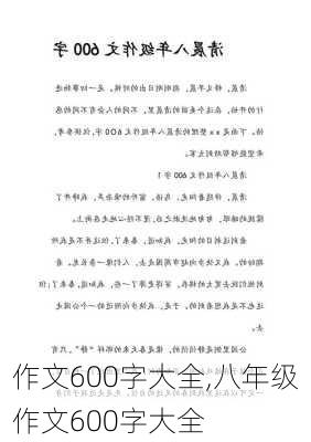 作文600字大全,八年级作文600字大全