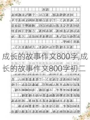 成长的故事作文800字,成长的故事作文800字初二