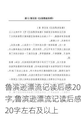 鲁滨逊漂流记读后感20字,鲁滨逊漂流记读后感20字左右及以上