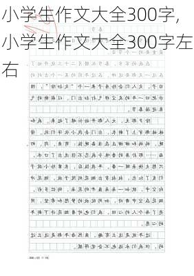 小学生作文大全300字,小学生作文大全300字左右