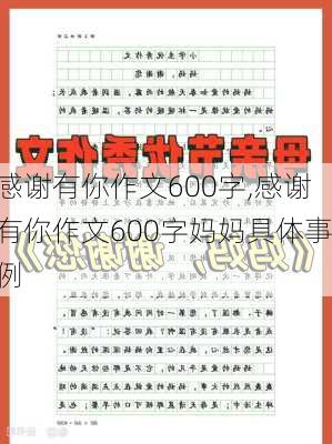 感谢有你作文600字,感谢有你作文600字妈妈具体事例