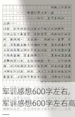 军训感想600字左右,军训感想600字左右高一