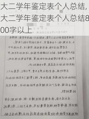 大二学年鉴定表个人总结,大二学年鉴定表个人总结800字以上