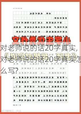 对老师说的话20字真实,对老师说的话20字真实怎么写?