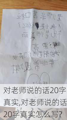 对老师说的话20字真实,对老师说的话20字真实怎么写?