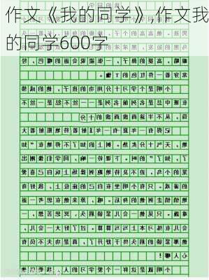 作文《我的同学》,作文我的同学600字