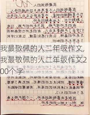 我最敬佩的人二年级作文,我最敬佩的人二年级作文200个字