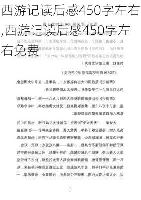 西游记读后感450字左右,西游记读后感450字左右免费