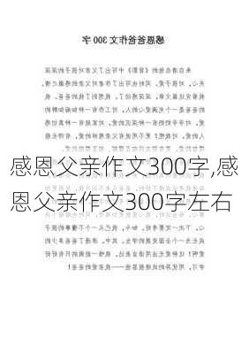 感恩父亲作文300字,感恩父亲作文300字左右